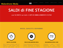 Tablet Screenshot of malandronemoda.com